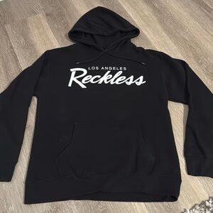 GUC Young & Reckless Black Graphic Hoodie, Size Small